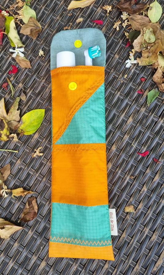 Etui brosse à dents VERT ORANGE