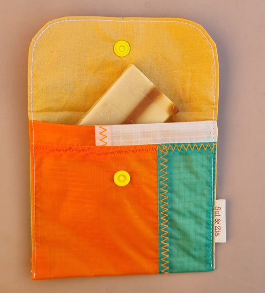 Etui savon orange vert