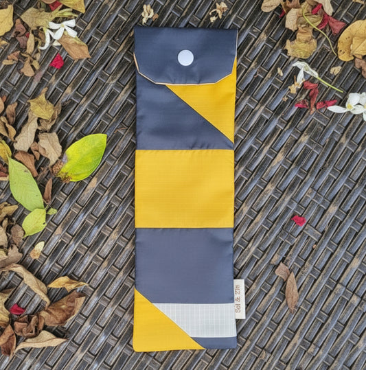 Etui brosse à dents noir Jaune blanc