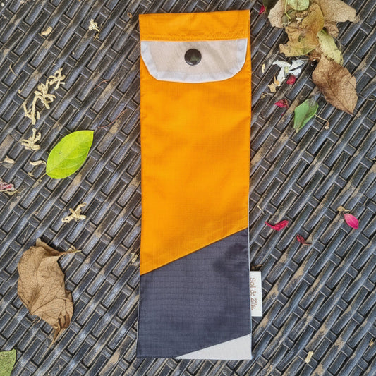 Etui brosse à dents ORANGE NOIR GRIS