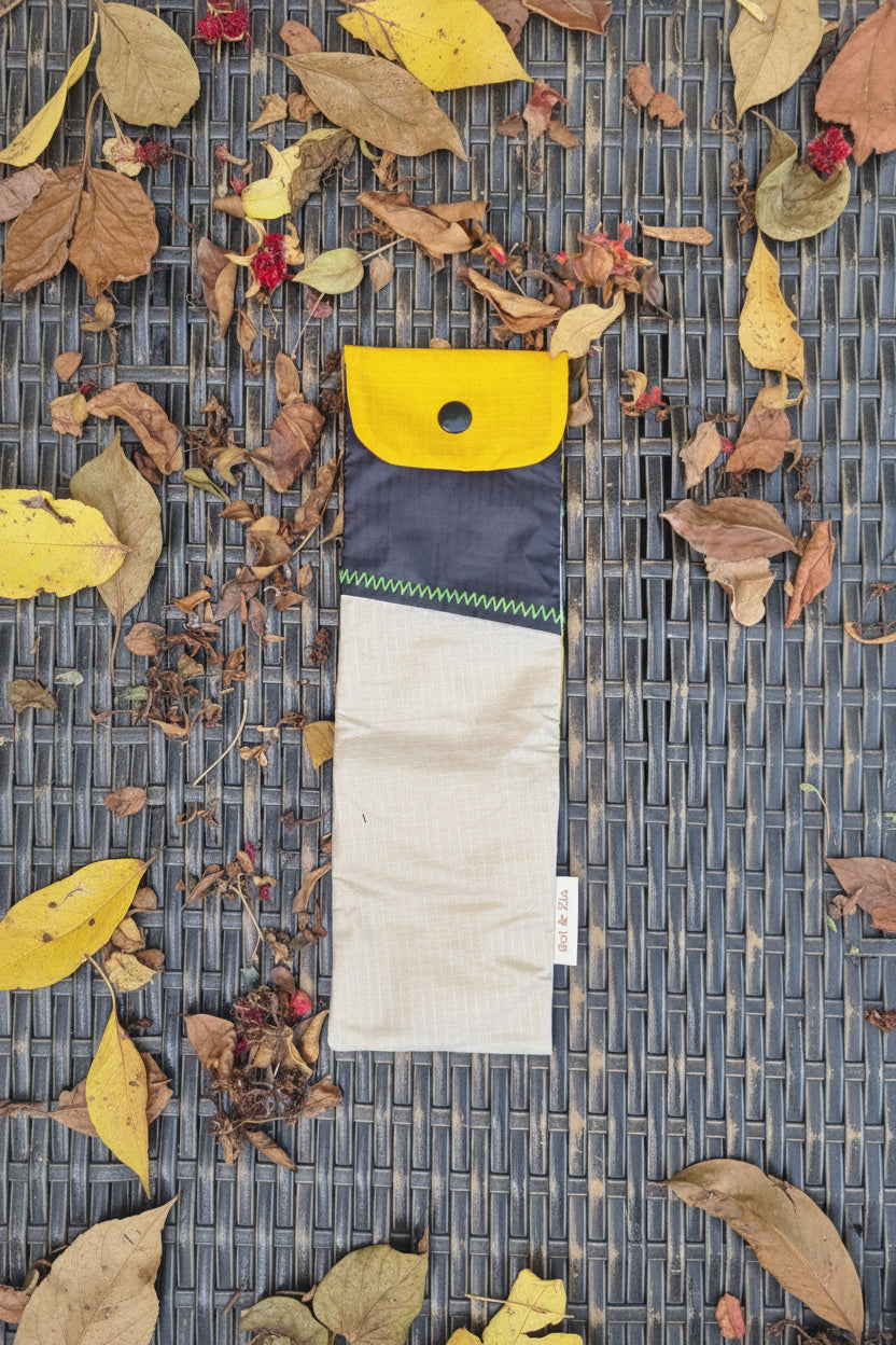 Etui brosse à dents noir Jaune blanc