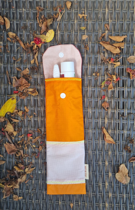Etui brosse à dents rouge orange blanc