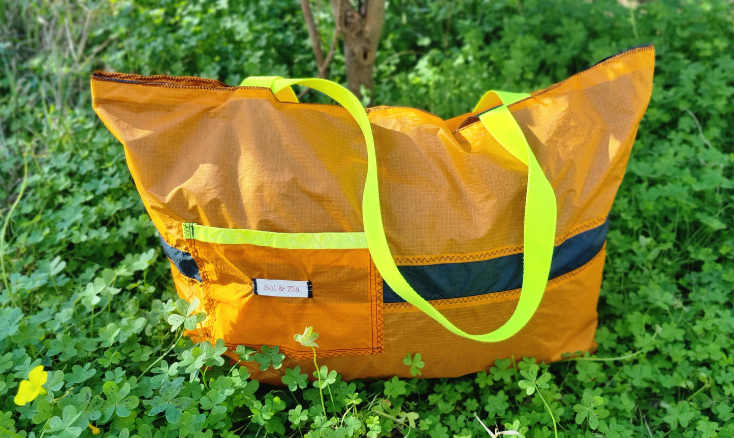 Grand Sac cabas en aile de parapente upcyclée taille XL