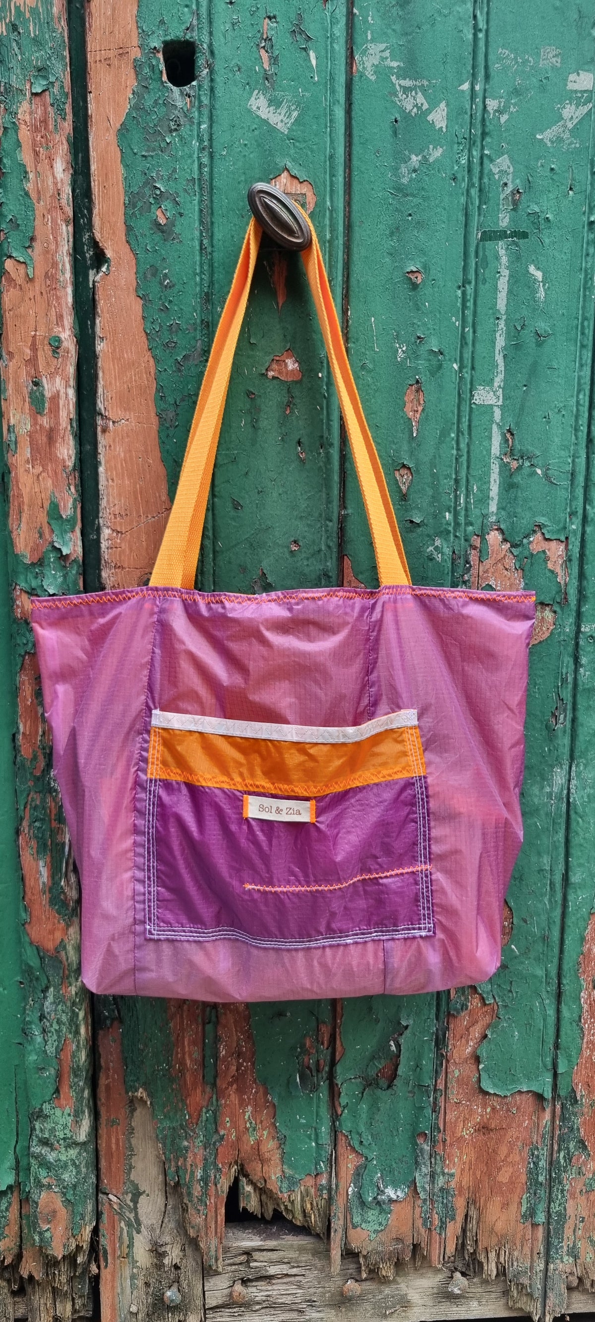 Sac Cabas plage en aile de parapente recyclée taille L