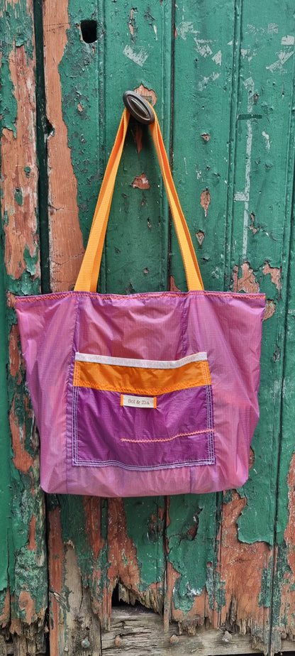 Sac Cabas plage en aile de parapente recyclée taille L