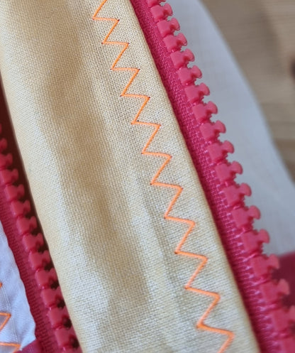 Trousse de toilette orange/rouge/blanc